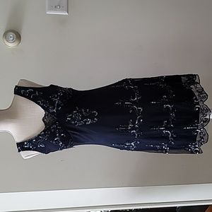 Blue Embroidered Dress